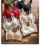 Oudifen Full Cup Gathered Side Cinched Accessory Breast Anti-Sagging Large Chest Showing Small Chest Without Steel Ring Adjustment Type Seamless Bra