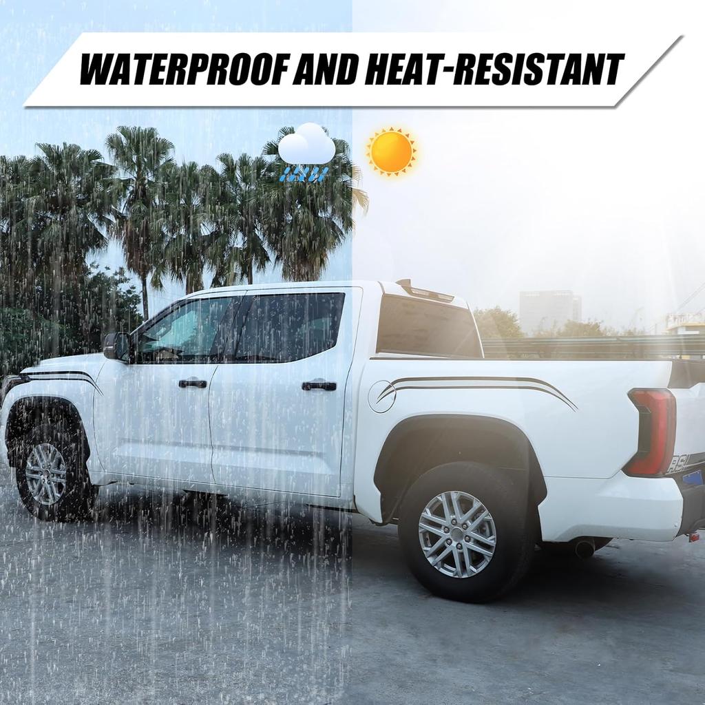 Aunginsy Front Hood Body Side Panel Decal Trim Compatible with Toyota Tundra 2022-2024 2025 Car Front Hood Engine Side Panel Precut Vinyl Decal Long