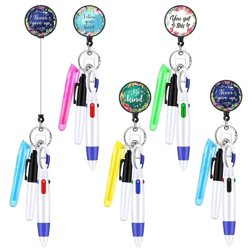 Retractable Nurse Pen Set With Practical Clip Multi Color Pack For Medical Professionals Documentation and Notes