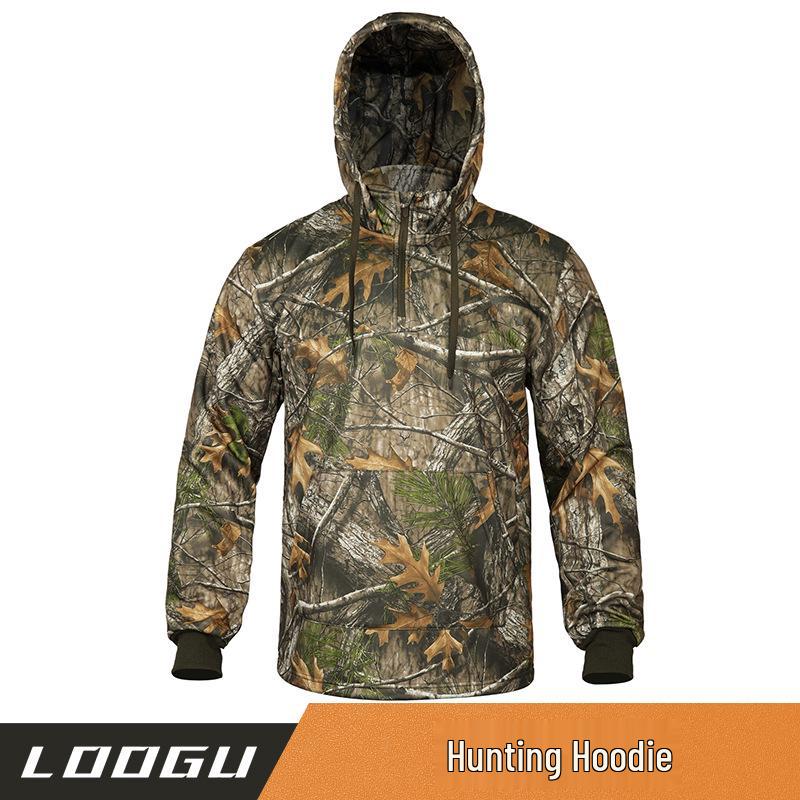 

Hunting Camouflage Bionic Tree Fleece Hoodie - Warm Autumn/Winter Sweatshirt D50 S