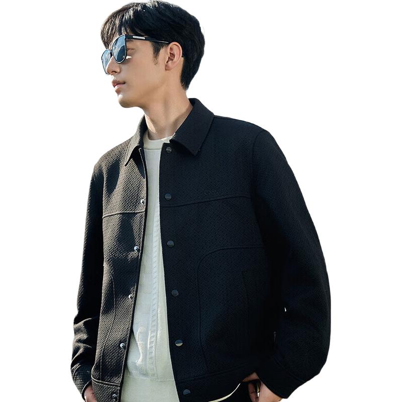 

Cabbeen Cross-Grain Jacquard Jacket with Logo Embroidery 3XL