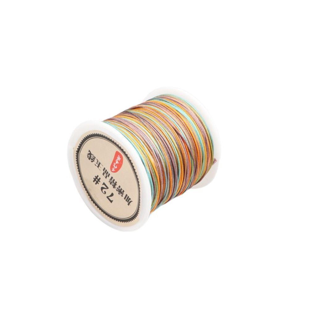 Nylon DIY Chinese Knot Jewelry Making Bracelet Rainbow Rope Braided String Thread Cord Macrame Cord