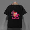 Arsenal Schwarzes Fußball T-Shirt Premium Baumwolle