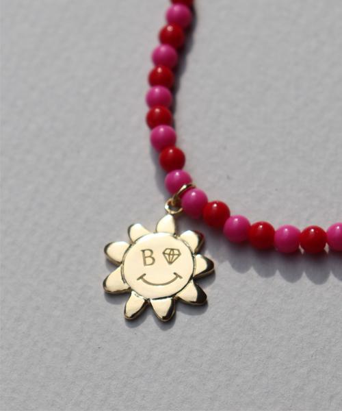 Bonbeau Flower Smile Pendant Acrylic Necklace