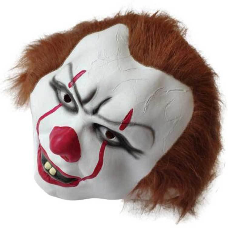 Movie Terror It Clown Latex Headset Mask Event Props For Christmas Halloween And