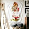 Sarah Kay Wall Tapestry Aesthetic Wall Hanging Printed Fabric Blanket Decorative Tapestries for Bedroom Living Room Home Decor
