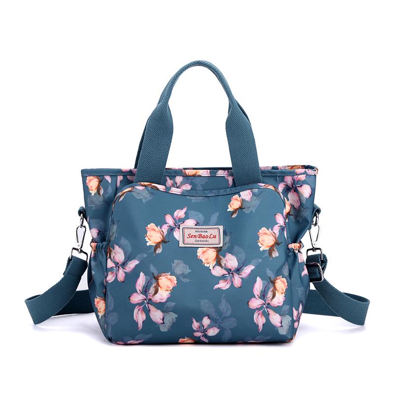 2026 Leichte Damen-Crossbody-Tasche aus bedrucktem Nylon mit mehrschichtigen Reißverschlusstaschen