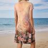 Summer Dresses For Women Loose Square Neck Cap Sleeve Casual Beach Vacation Tshirt Dress Sundresses With Pockets