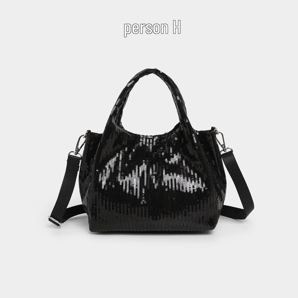 Elegant French Sequin Commuter Bag – Handbag & Crossbody for Evening