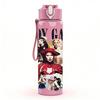 1PC Lady Gaga Pop Portrait 750ml Sports Water Bottle Leakproof Straw Lid Outdoor Office Home