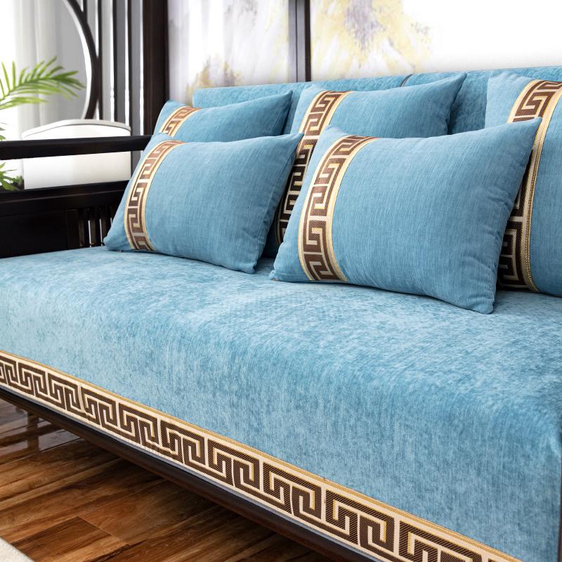 

Подушка для дивана Four Seasons, универсальная моющаяся синель, нескользящий чехол для диванной подушки, китайские подушки для сидений 60*60cm