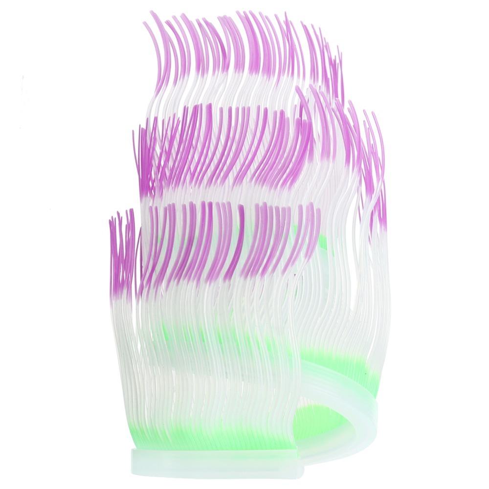 

Decoration Accessory Silicone Artificial Coral Colorful Glowing Aquarium Ornament Lifelike 50cm Fish Tank Decorations Fish Tank фіолетовий