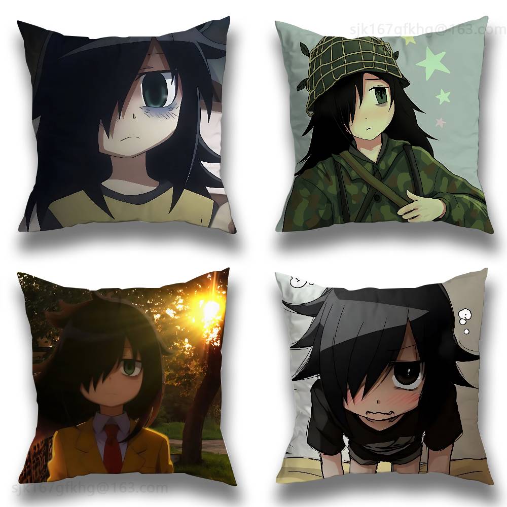 C-Character Tomoko Kuroki Pillowcase Casual Style Decoration, Suitable for Home Decoration (excluding Pillow Core)