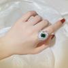 Neuer Simulations-Smaragd-Volldiamant-hoher Sinn für Temperament-Öffnungsring-Schmuck