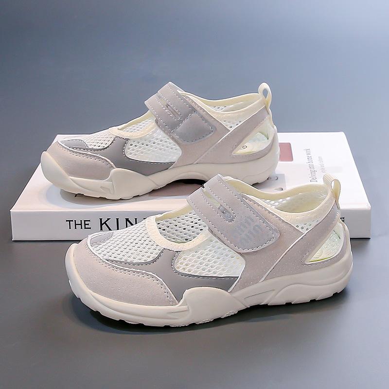 2025 Summer New Mesh Splicing Velcro Children's Sports Sandals Men's and Women's Beach Shoes Breathable Frame Shoes