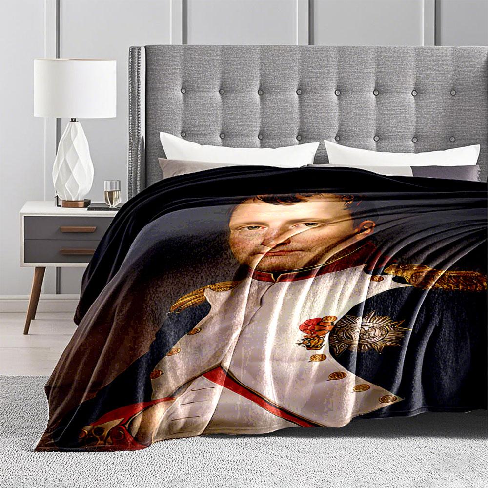 Historical Military Portrait Blanket for All Seasons Blanket Lunch Break Throw Gift