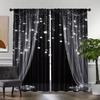 Star-Printed Curtains, Christmas Decorations, Bedroom And Living Room, Home Decoration, Room Decoration