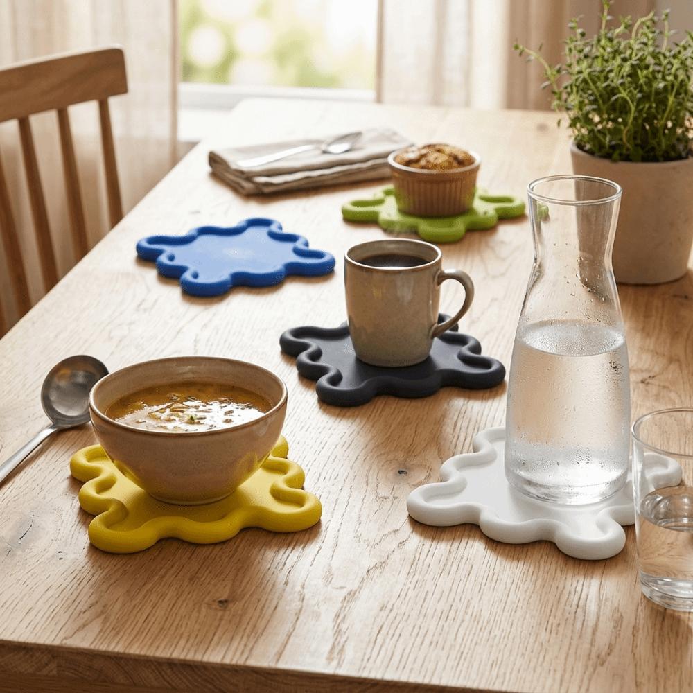 Flexible Mug Pad Thickened Heat‑proof Pad No Strange Odor Cup Mat Office Desktop Table