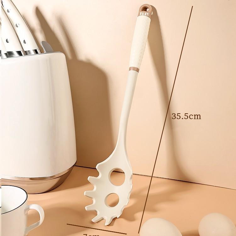 High-Grade Silicone Soup and Porridge Ladle - Non-Stick, Long Handle, Large Size, Food-Safe.