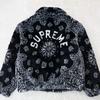 [USED] Supreme Bandana Faux Fur Bomber Jacket, Black, Size L