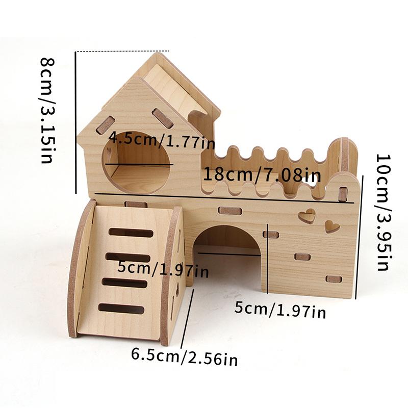 Hračky pro křečky Dřevěný most Houpačka Hračky Aktivita pro malá zvířata Lezecká hračka DIY Příslušenství do klece pro křečky