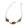 Les Trésors De Lily [N2279] - Silver Bracelet 'Inspiration' Amber Cognac (rhodium-plated) - 8 Mm