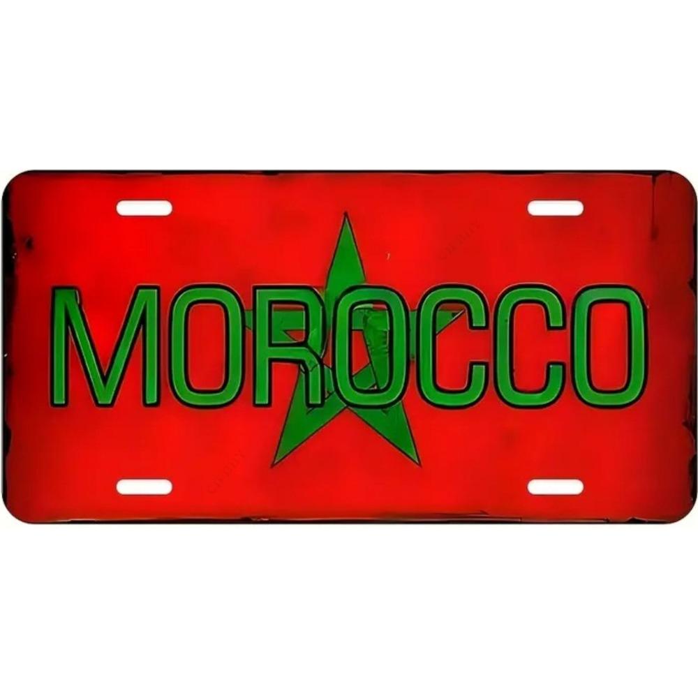 Souvenir Number for the Car , Car Number Plate for Interior Decoration, Metal, 15x30 Cm
