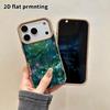 Phone Case: 2D Flat Lambskin Suitable for iPhone 18 17 16 15 14 13Pro Film Protective Case, Fluorescent Green Rose, Christmas and Halloween Gift