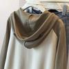 Plus Size Women's Design Sense Hooded Sweater Spring and Autumn Loose Cardigan Jacket Sports Top