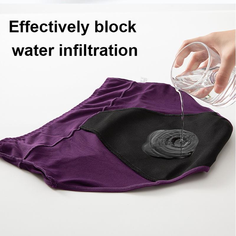 Women's Mid-Waist Plus Size Menstrual Underwear - Breathable & Absorbent