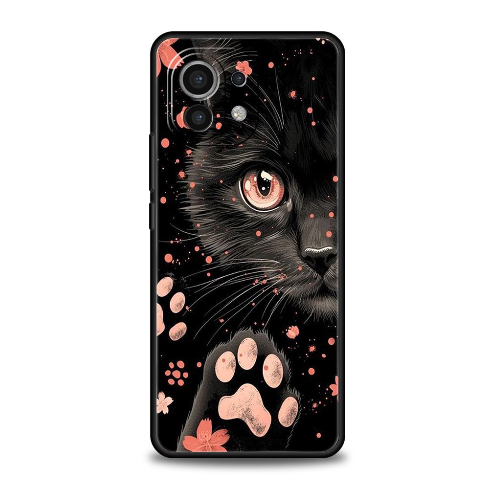 Cute Cat Phone Case For Xiaomi 15 14 13 12 Lite 14T 13T 12T Pro Poco X7 X6 X5 X4 X3 NFC F7 Ultra F6 Pro Soft Cover