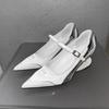 Fashion Heels Women Shoes Special Heel Spliced Heels Women Fashion Shallow Mouth Bow Non-Slip Mary Jane Single Shoes for Women High Heel