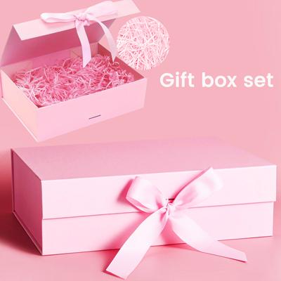 Roze Magnetische Cadeaubox, Luxe Cadeaubox, Inpakdoos Voor Verjaardag Vakantiefeest Kerstmis Halloween Jubileum