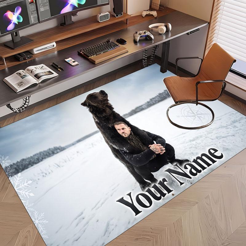 Custom Name Crystal Velvet Rug,Kontra K Comfortable Anti Slip Floor Mat For Room Decoration