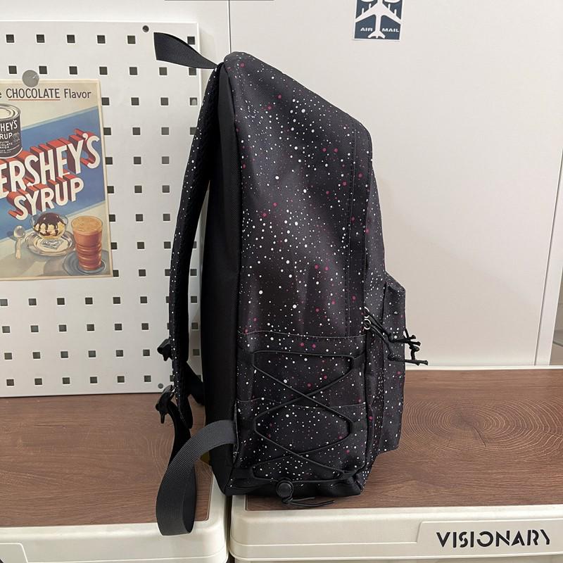 Trendy Starry Tie-Dye Polka Dot Student Backpack for Junior & High School