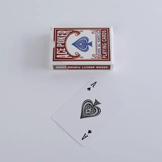 

2 шт. Водонепроникні пластикові покерні гральні карти ПЕТ настільні ігри Хелловін/День подяки/різдвяні подарунки Гральні карти пластикові 2pcs-Red