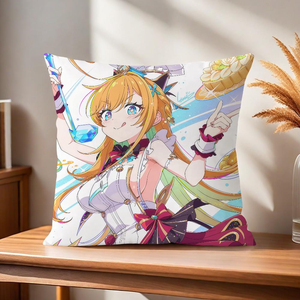 Game Comfortable Soft Pillow Case for Sofa Fanart Escoffier Genshin Living Room Home Office Decor Protective Covers