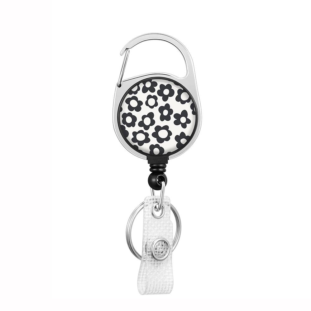 Plant Flowers Clip Lanyards ID Badge Holder Porta Credencial Lanyards Keychain Badge Reel Nurse Retractable Wholesale