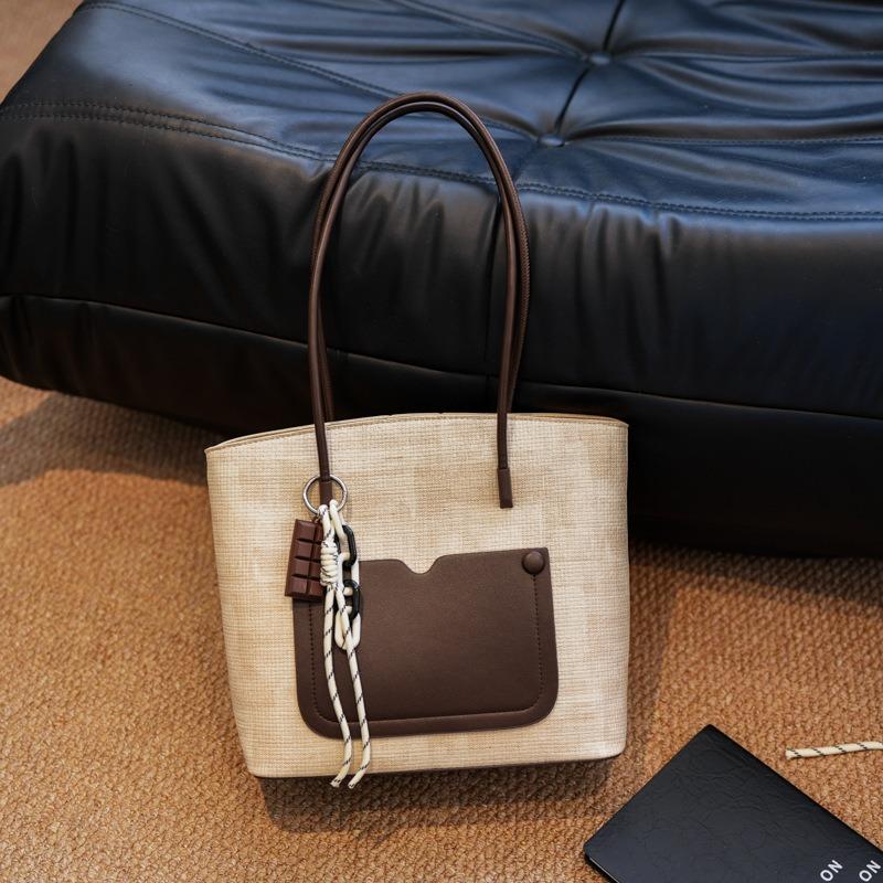 Ретро большая сумка женская осенняя новая популярная большая вместительная сумка на плечо повседневная и модная сумка-тоут