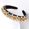 New Full Diamond Headband Baroque Vintage Rhinestone Headdress Handmade Hairband