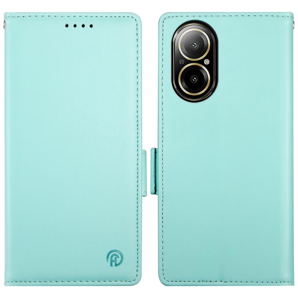 DF-010 For Realme C67 4G Case Leather Wallet Phone Cover with Magnetic Clasps