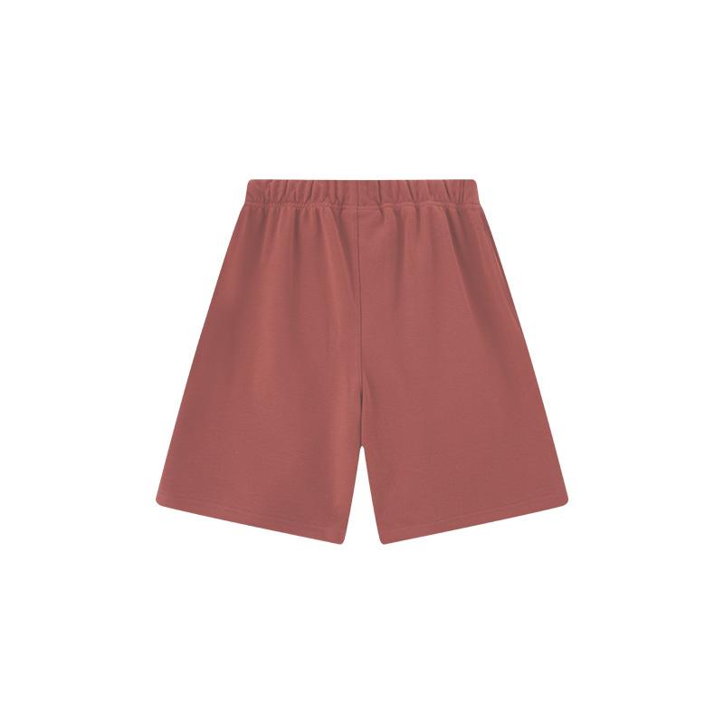 E855 Fear Of God Essentials Letter Sweat Shorts Unisex Oversized Cotton Drawstring Elastic Waist Streetwear Casual Sports Shorts