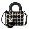 Portable woolen small bag women's 2025 new trendy styling bag foreign style explosive shoulder bag fashion messenger small square bag