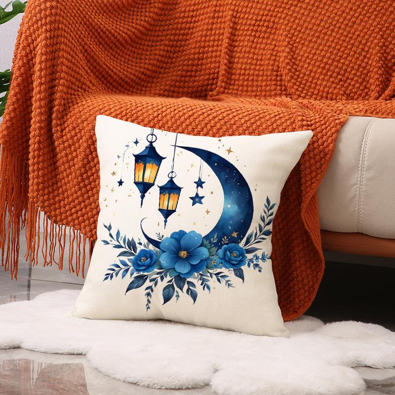 New European Classical Sofa Pillow Cover Oil Lamp Print Holiday Decorative Cushion Living Room Seat Cushion Cover
