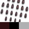 Premium manicure, fake nails, silver circle wearable nail pieces, short almonds, hot-selling wearable nails in Europe and America