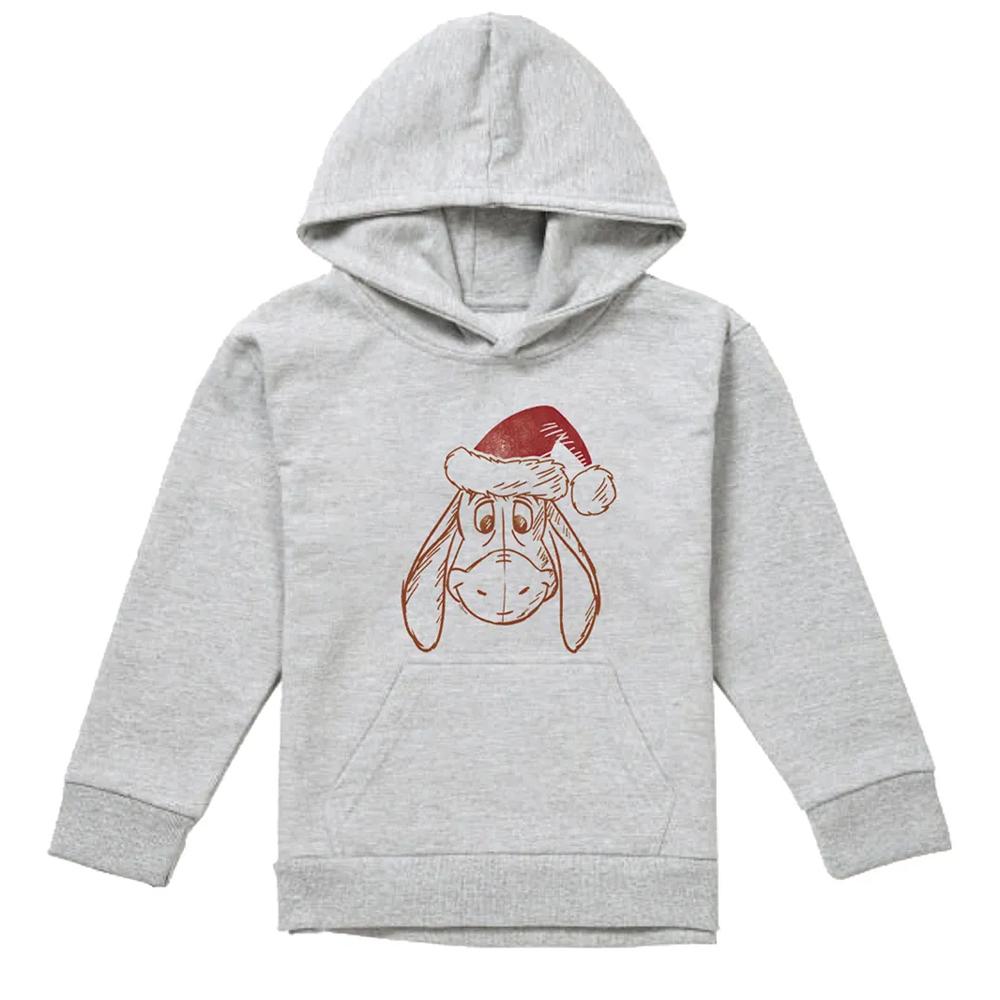 Winnie the Pooh Childrens/Kids Eeyore Santa Hat Heather Hoodie