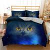 Owl Duvet Cover Set 3D Boho Owl Bedding Set Boho Exotic Style Comforter Cover Moon Safari Bird Animal Print Quilt Cover Queen
