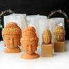 Silicone Candle Mold Avalokitesvara Buddhas Head Epoxy Gypsum Mould for Resin