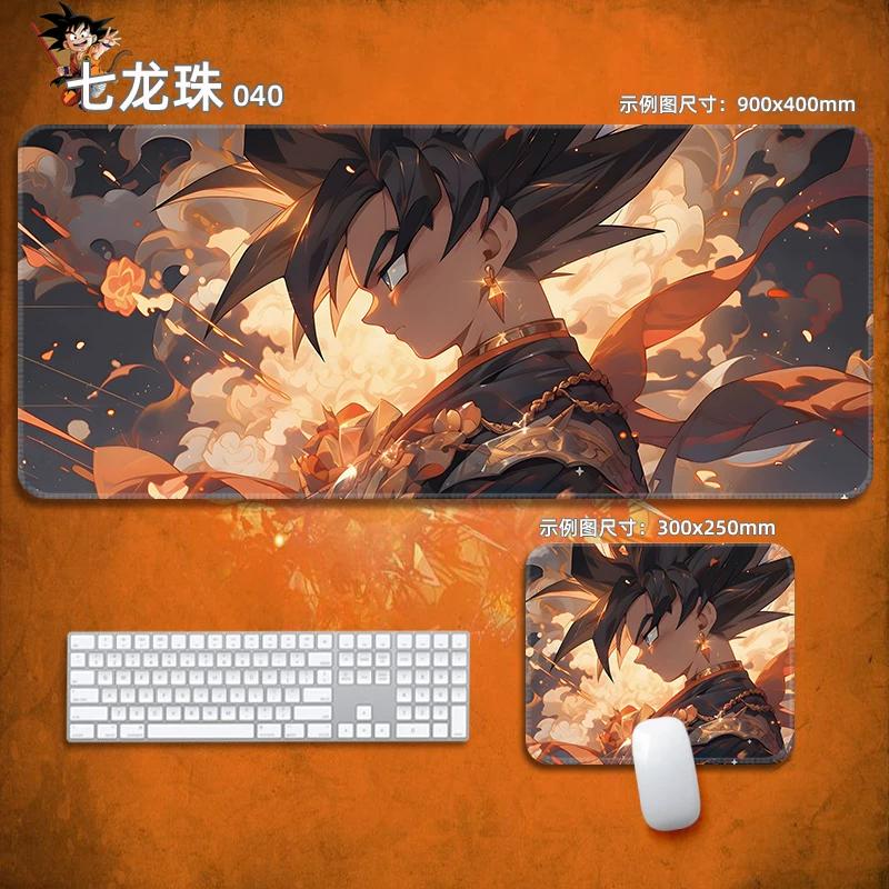 Anime Mauspads Drachenball Leder-Mauspad Nachhaltig Kleiner Junge Handgelenkstütze Tastaturunterlage Tischmatte Son Goku Animation Dekorative Tischdecke