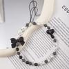 Stylish Anti-Fall Pearl Phone Chain: Short, Single Buckle Durable Wrist Strap with Heart Charm